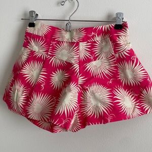 Milky Minis Magenta pink and white girls pleated shorts size 12